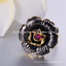 Championship Ring 925 silver ring with black stone
